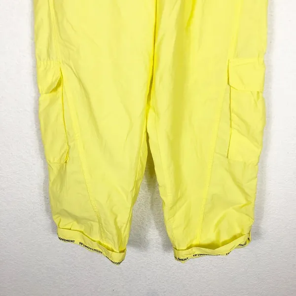 Free People Mesmerize Me Cargo Pants Size XS Yellow Comfort High Rise Gorpcore - Image 10