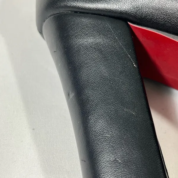 Platform Lace Up 4” Heels Women‎ Black W/Red Soles Eu 37 6.5-7 New - Image 8
