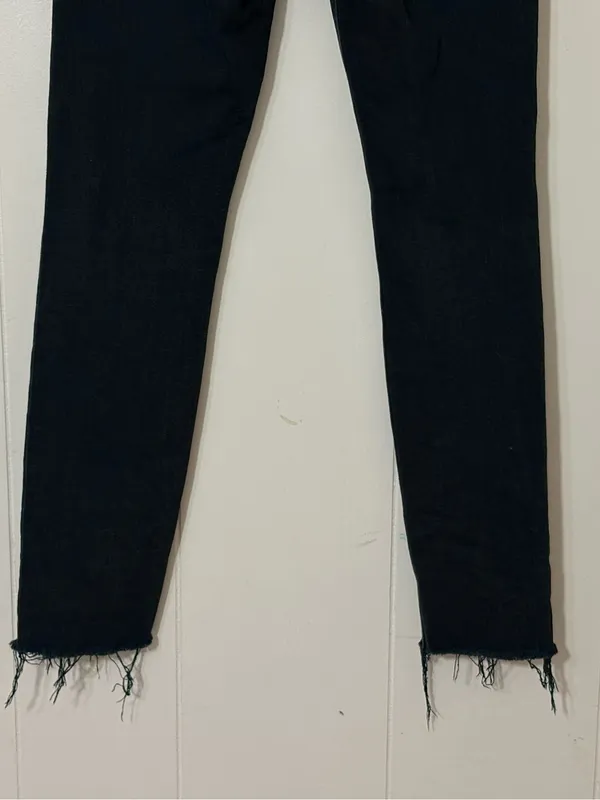 Reformation Stretch Button Fly High Rise Jeans Argentine Black 25 - Image 6