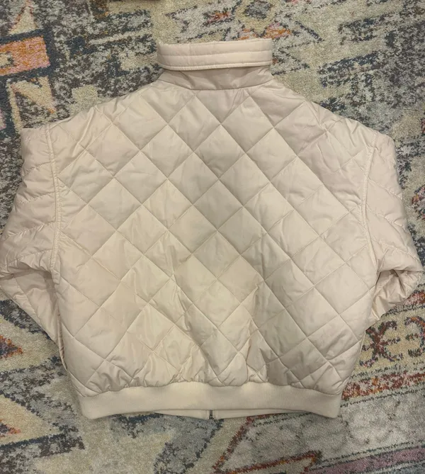 Wild Fable Nylon quilted bomber jacket in off-white - Image 6