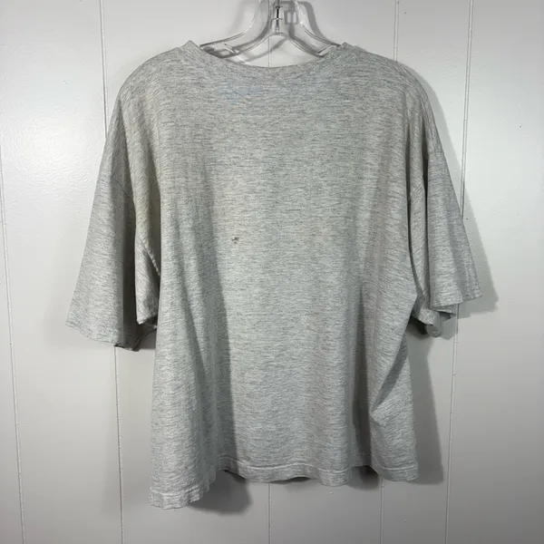 Vintage 90s Alamama Crimson Tide Roll Tide Gray Cropped T-Shirt Large L Football - Image 5