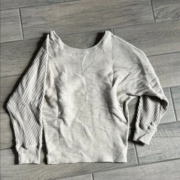 Joah Brown Taupe Ribbed Knit Top - Image 5