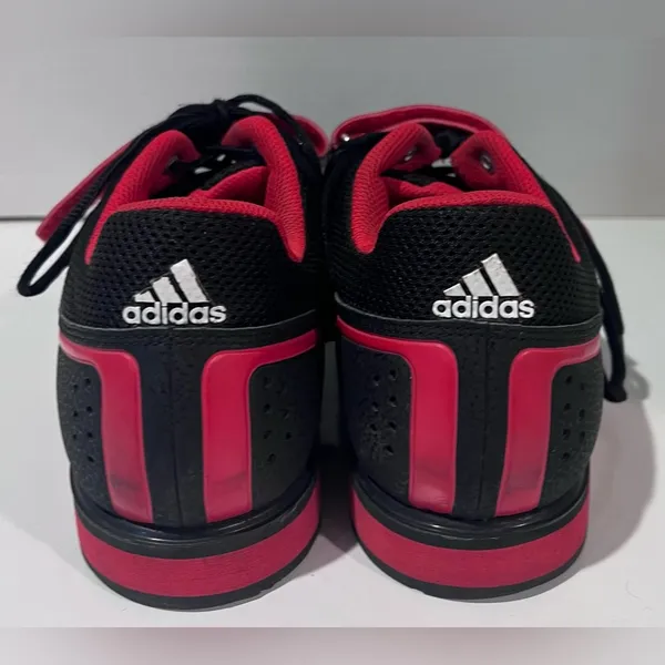 Adidas Powerlift 2.0 Black, Red, White Weightlifting Trainer Shoes‎ Men's Size 9 - Image 4