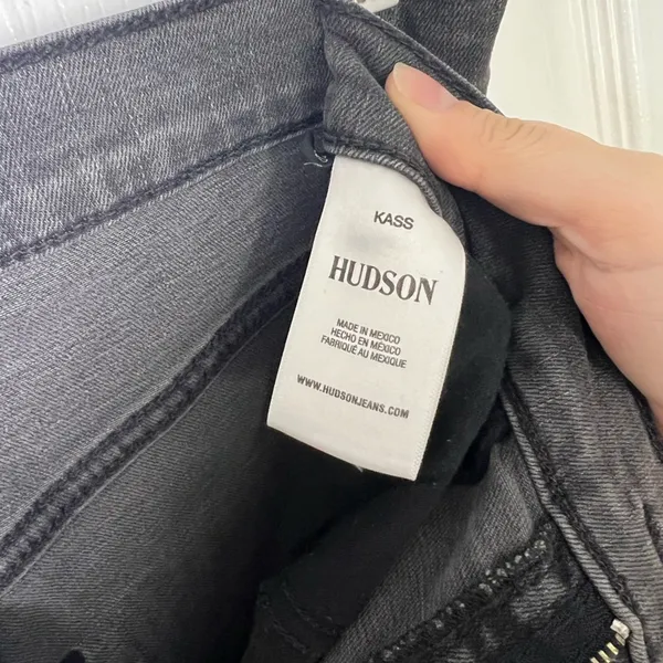 Hudson Womens NEW Kass High Rise Distressed Straight Ankle Jeans Washed Black 29 - Image 9