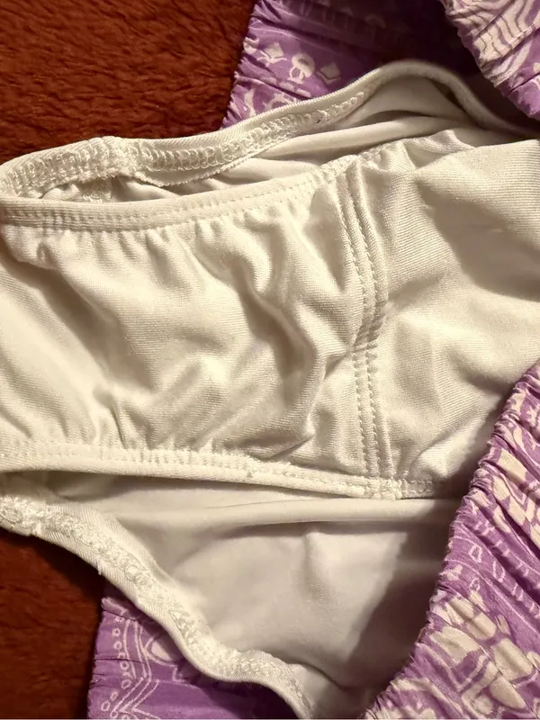 Free People Lavender Paisley High-Waist Smocked Shorts - Image 7