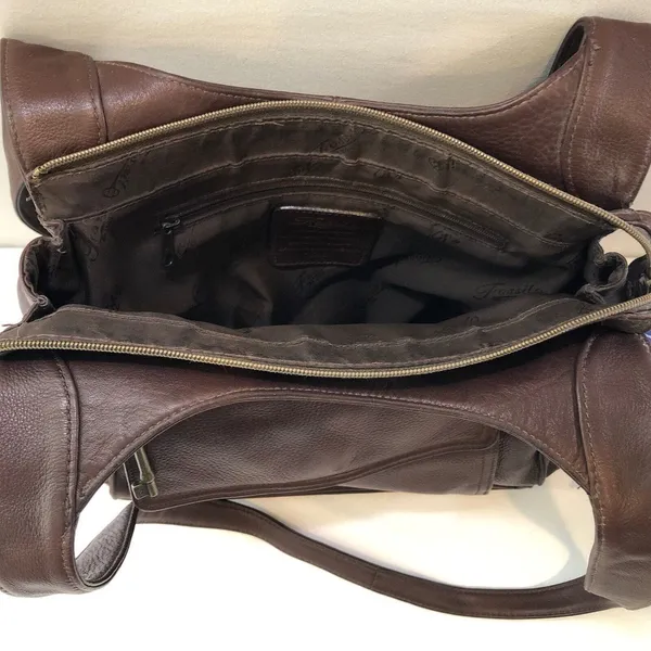 Fossil 1954 Classic #75082 Brown Pebbled Leather Crossbody Messenger Purse Bag - Image 10