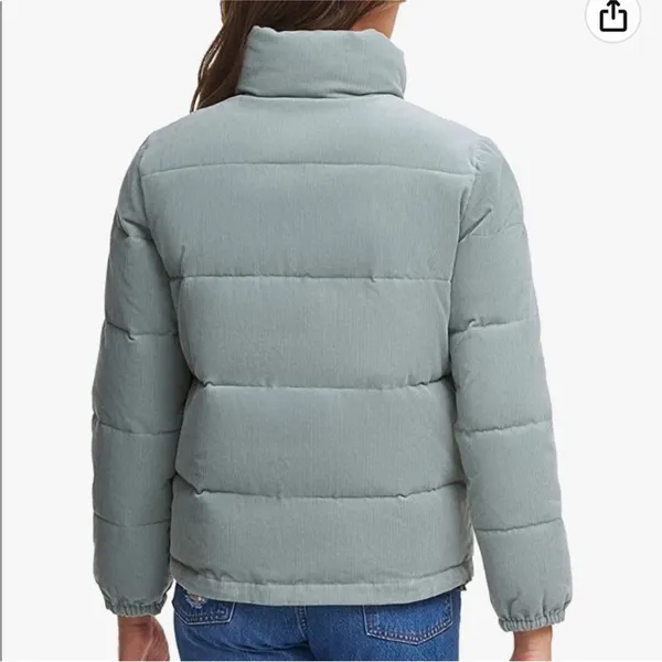 Levi's Zoe Corduroy Puffer Jacket in Mint Size Extra Large‎ - Image 2