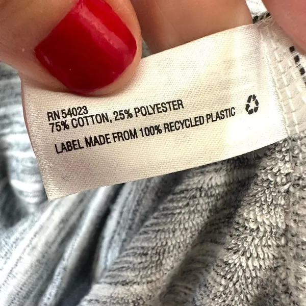 Gap long sleeved space dyed grey striped hoodie - Image 9