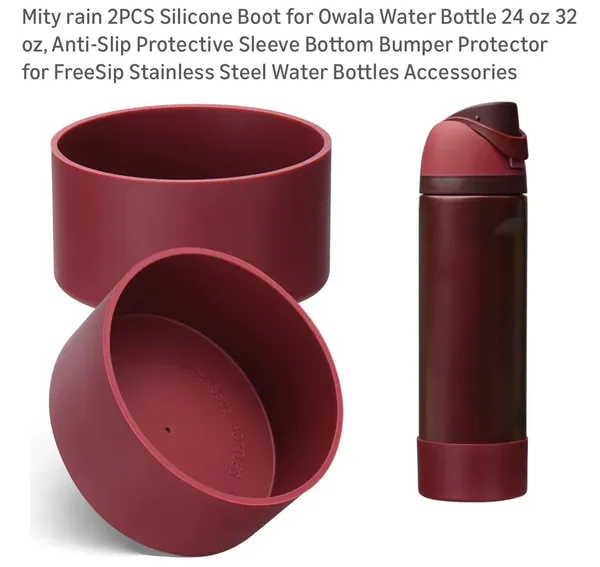 Amazon Silicone Boot for Owala Water Bottle Anti-Slip Protective Sleeve Bottom Bumper - Image 2