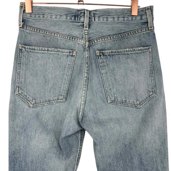 AGOLDE Women's Jamie High Rise Classic Jeans Resolution Wash Size‎ 26 Distressed - Image 8
