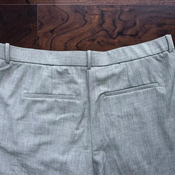Abercrombie & Fitch Women’s Gray Tailored Dress Shorts Size 35 High Rise Career - Image 5