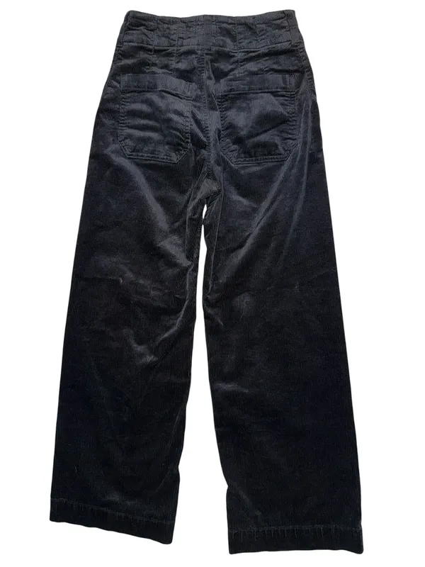 Maeve by Anthropologie The Colette Crop Wide-Leg Corduroy Pants – Size 23 Black - Image 3