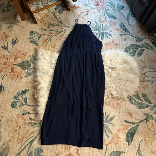 LULU’S Dreamy Date Night Navy Blue Sleeveless Midi Dress - Image 5