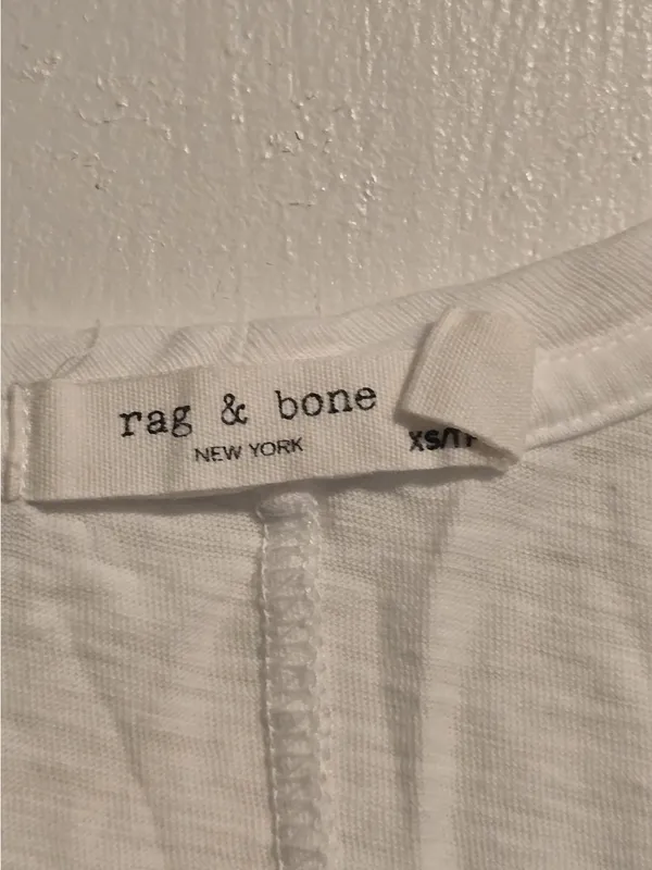 rag & bone White Ribbed High-Neck Tank - Image 7