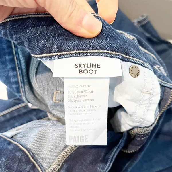 Paige Skyline Mid Rise 5 Pocket Denim Bootcut Jeans Blue 28 / 6 - Image 3