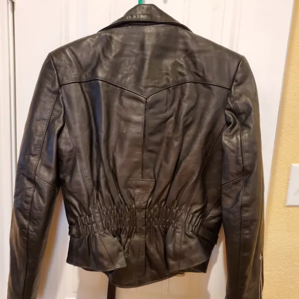 All American Rider Biker leather jacket Size 7/8 - Image 4