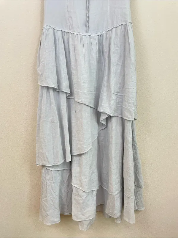 Free People In My Dreams Midi Dress in Pearl Blue Size Large - Image 5