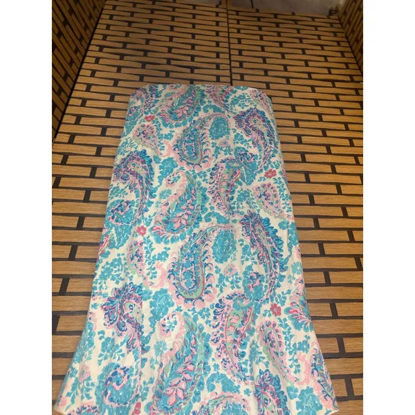 Talbots Pink And Blue Paisley‎ Print Dress Size 10P - Image 4