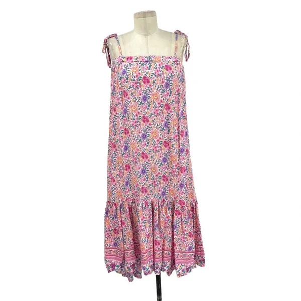 Label Of Love Rosa‎ Pink Floral Midi Dress Size Medium - Image 3