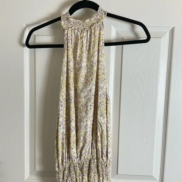 Fate Floral Smocked Halter Mini Dress Woman’s Size Small - Image 9