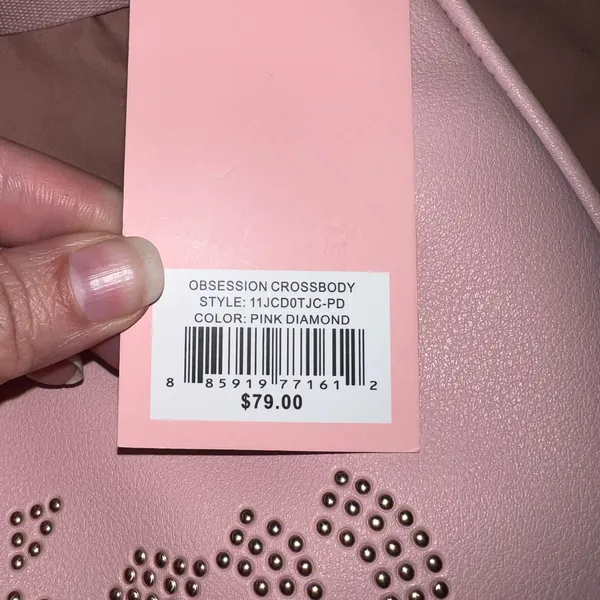 Juicy Couture Pink Shoulder‎ Bag with Gold Logo and zipper - Image 4