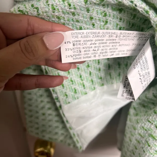 Zara Tweed Green Blazer - Image 9