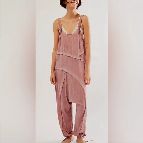 free people Act Natural Shapeless Romper jumpsuit sz‎ small - Image 5