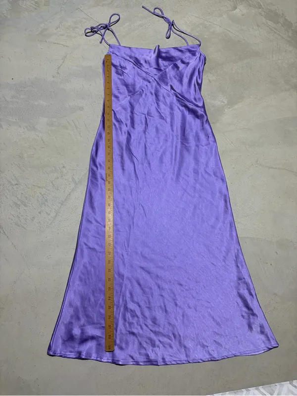 Hello Molly NWT Lavender slip into the night Tie-Shoulder Midi Dress 6 - Image 4