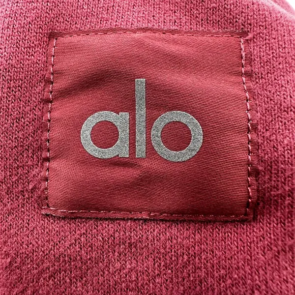 Alo Renown Heavyweight Crew Neck Pullover Sweatshirt Oversized Unisex Pink XL - Image 3