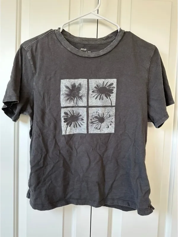 AE Aerie Vintage T-Shirt American Eagle Smoked Gray M - Image 3