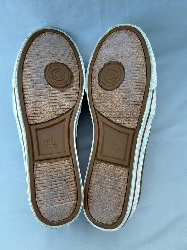 Ralph Lauren Slip On Shoes Jinny 9B Women Camel - Image 8