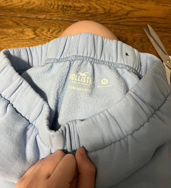 Hollister Baby Blue Fleece Dad Sweatpants - Image 5