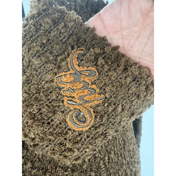 Honor The Gift Brown Fuzzy Knit Open Back Maxi Dress Medium NWT‎ - Image 6
