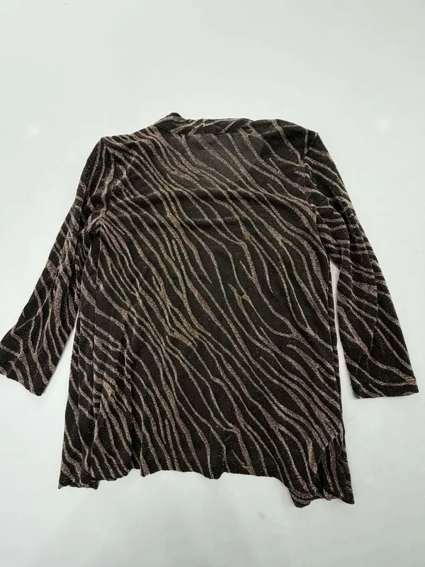 JM Collection Petite Women's Black & Gold Metallic Zebra Print 2-Piece - Image 13