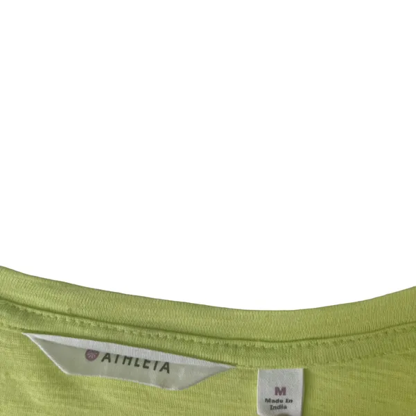 Athleta Size M Neon Green Comfort‎ Breathable T Shirt - Image 7