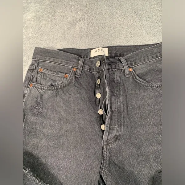 Agolde denim jeans 90’s jean black 27 distressed - Image 5