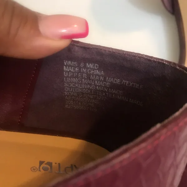 APT.9 Swiss Wine pointy flats suede/croc/patent - Image 5