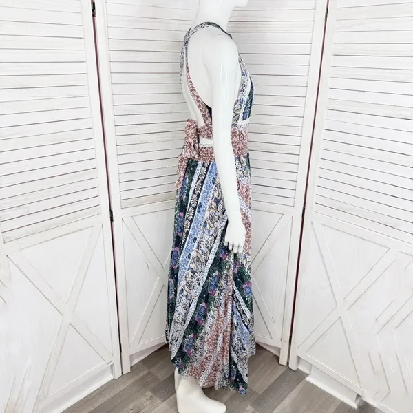 JAASE Endless Summer‎ Boho Multi Floral Print Open Back Maxi Sundress Small - Image 3