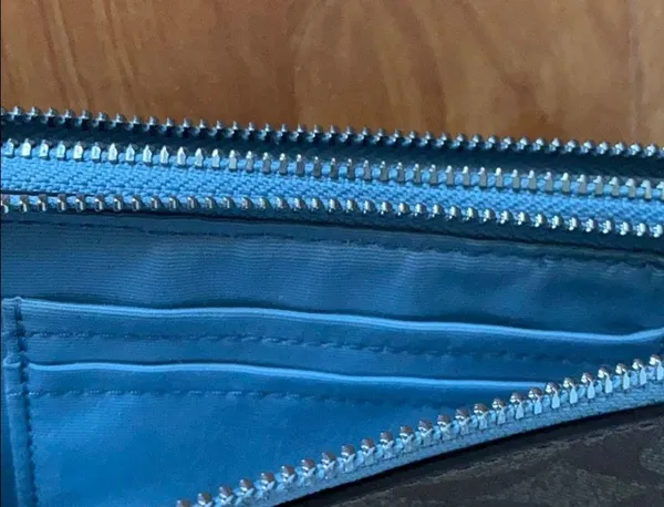 Double Zipper Coach Wristlet - Image 3