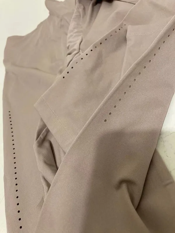 Tan Gym shark Laser Cut Leggings - Image 7