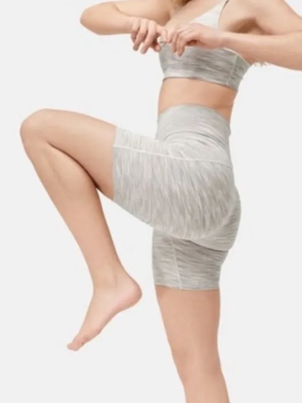Outdoor Voices Flow 7" Bike Shorts Heathered Oatmeal Size S Small - Image 2