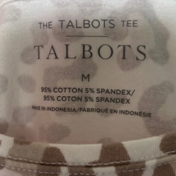Talbots Women Size M Alluring Leopard Animal Print Crewneck Short Sleeve T-Shirt - Image 4