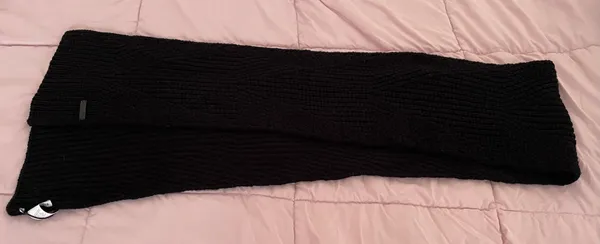 Rebecca Minkoff NWT Traveling Rib Black Knit Scarf, size 76x10” - Image 14