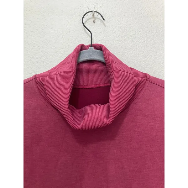 Lululemon Softstreme Activewear Sport Pomegranate Turtleneck Pullover Sweatshirt - Image 2