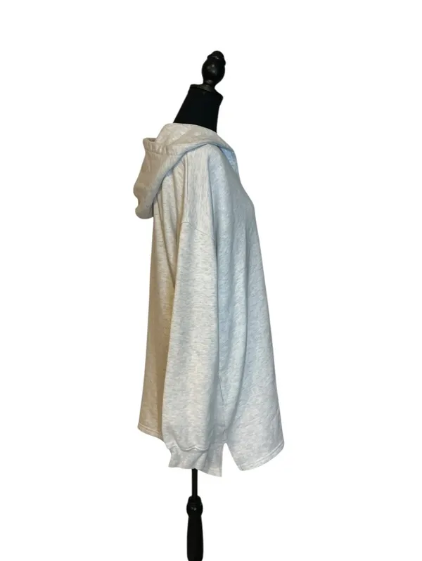 Nasty Gal Light Gray Oversized Hoodie Sweatshirt - Image 2