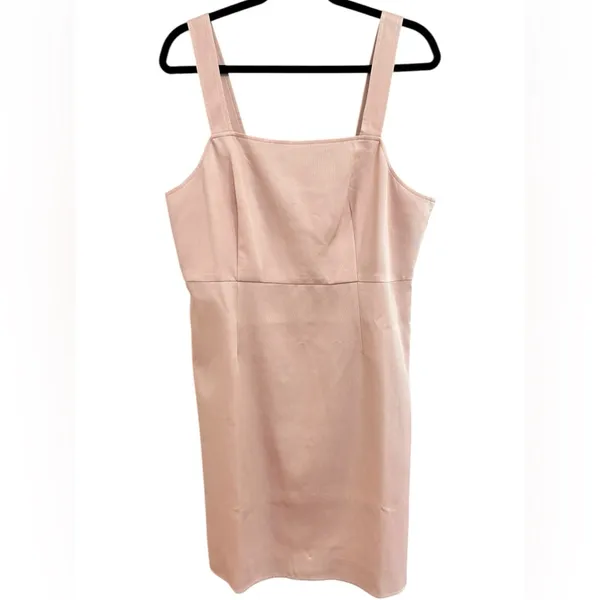 J.CREW NWT‎ $168 Square Neck A-Line Lined Blush Dress in Gramercy Twill Size 12 - Image 2