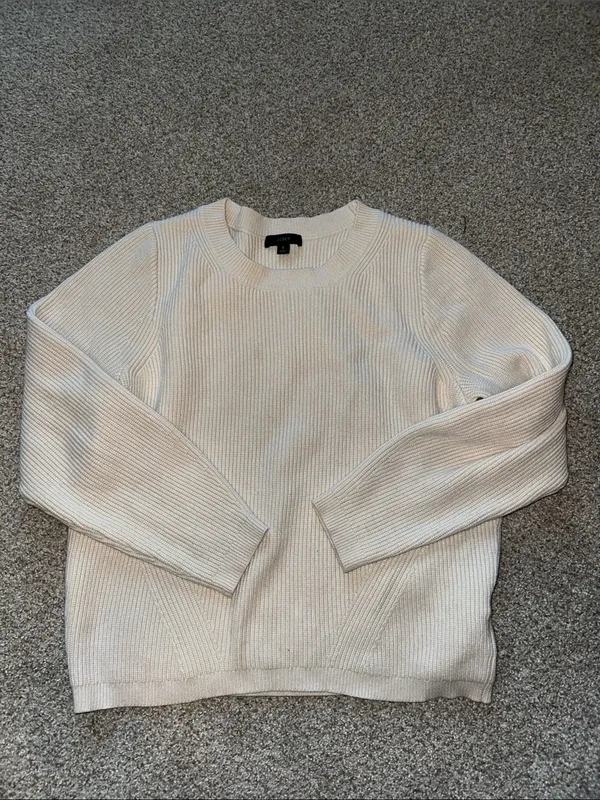 J Crew Ribbed Stretch Crew Neck Sweater - Small - Image 2