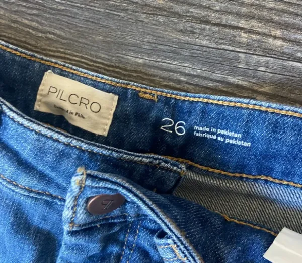 Pilcro Anthropologie The Kenna Mid-Rise Heritage Barrel Wide Leg Ankle Jeans 28 - Image 10
