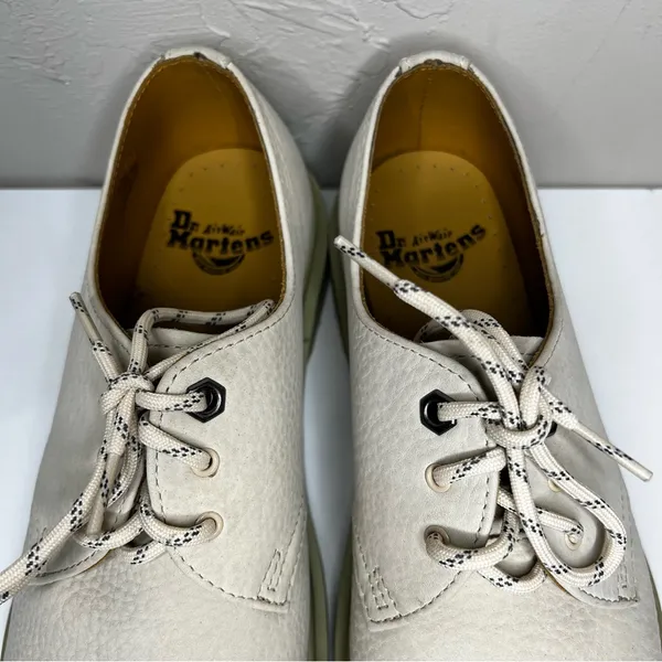 Dr. Martens 1461 Mono Milled‎ Nubuck Leather Oxford Parchement Beige Shoes - Image 9