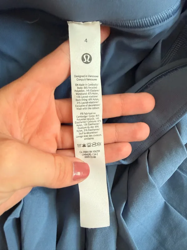 Lululemon Skirt Tennis Pleated Skort Prep Blue - Image 2